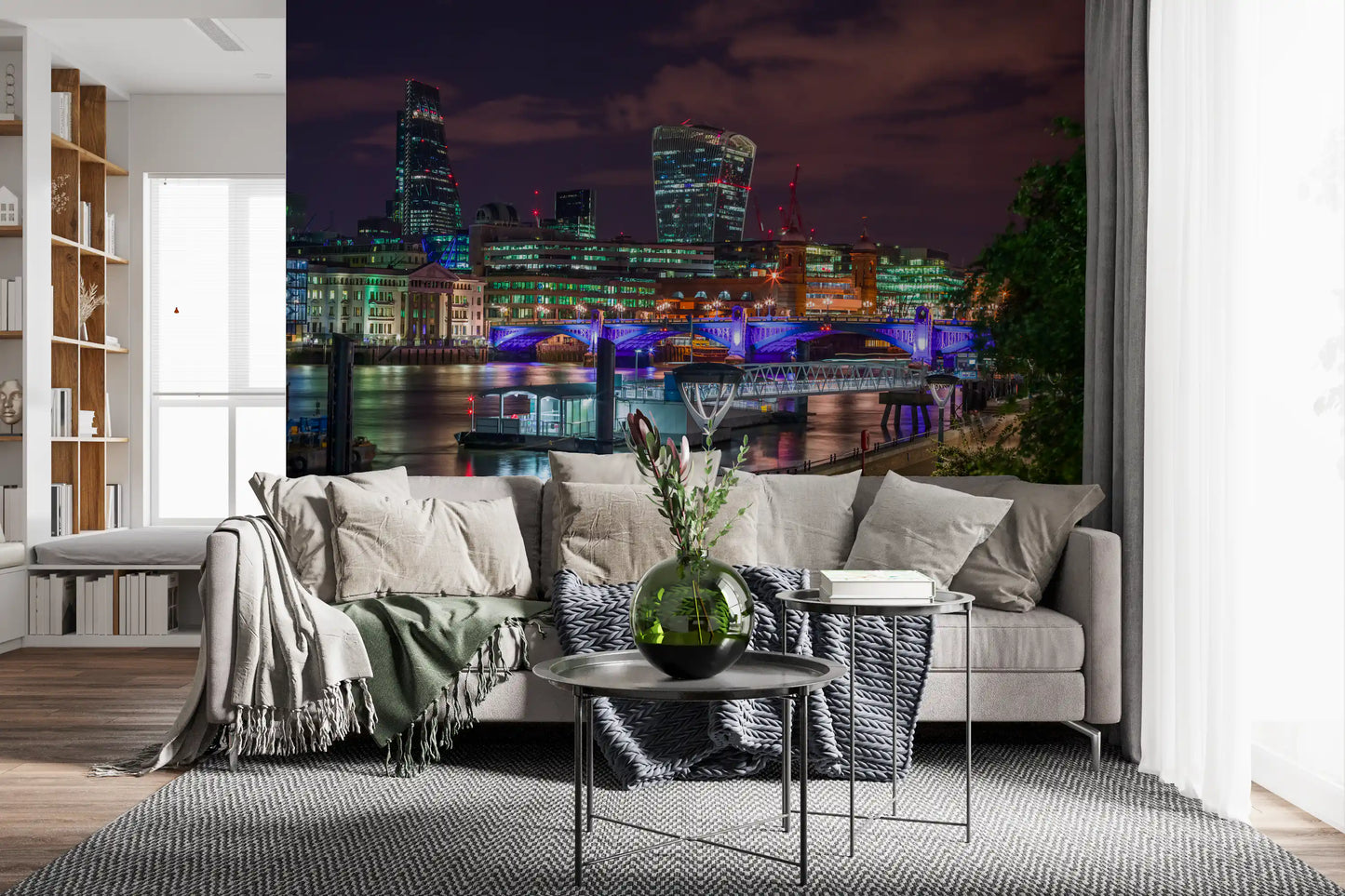 Evening Thames Cityscape Wall Mural