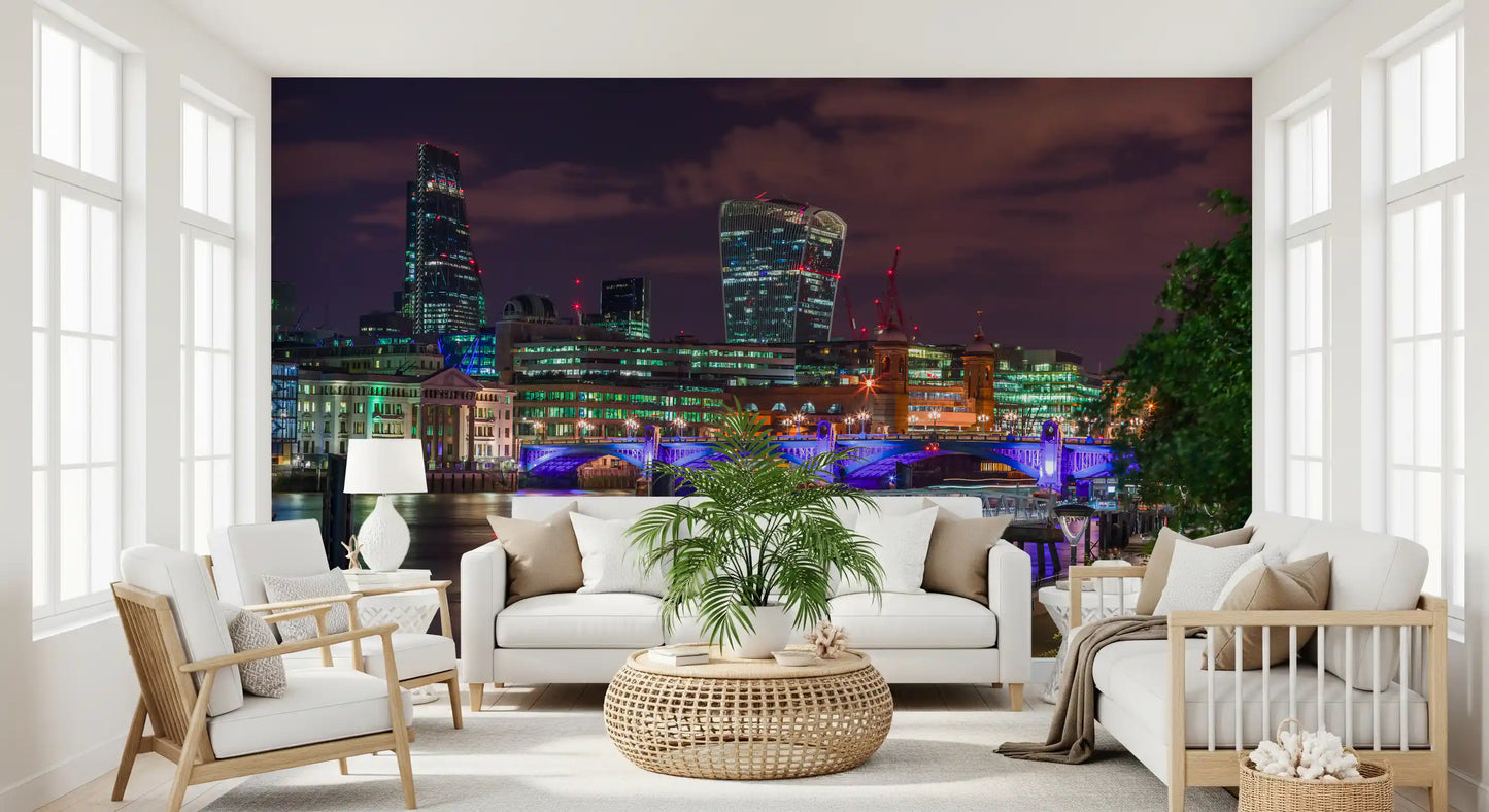 Evening Thames Cityscape Wall Mural