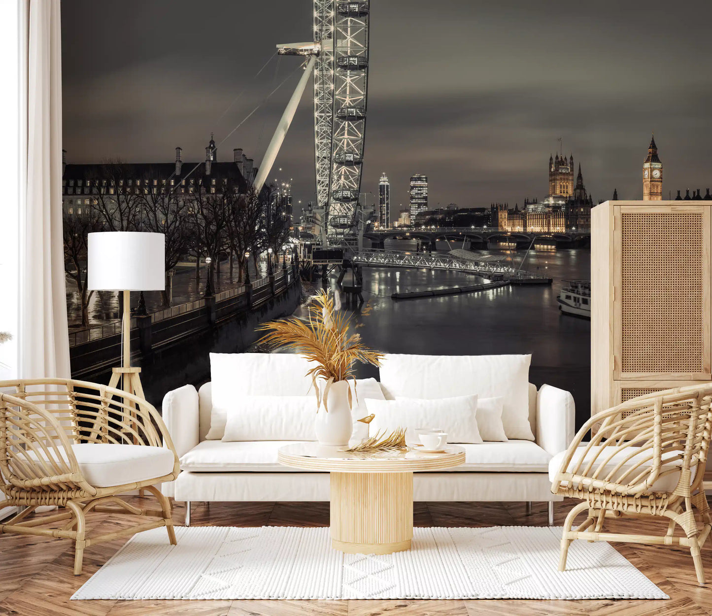 Thames Twilight Cityscape Wall Mural