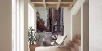 Quiet City Cobblestone Lane Wall Mural