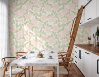 Blush Bloom Botanical Sketch Wallpaper⁠