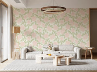 Blush Bloom Botanical Sketch Wallpaper⁠