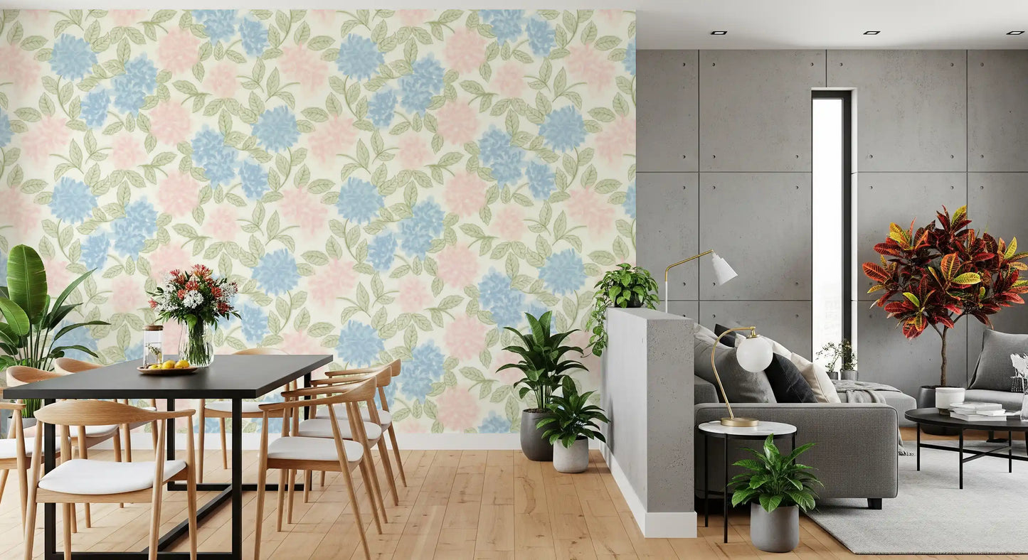 Soft Watercolor Hydrangea Bloom Wallpaper⁠