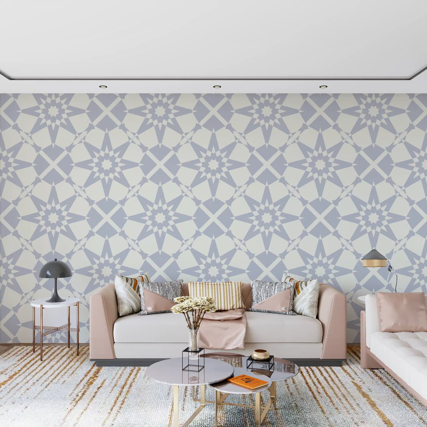 Minimalist Starburst Symmetry Wallpaper⁠