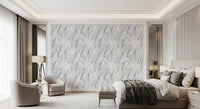 Monochrome Textured Palm Foliage Wallpaper⁠