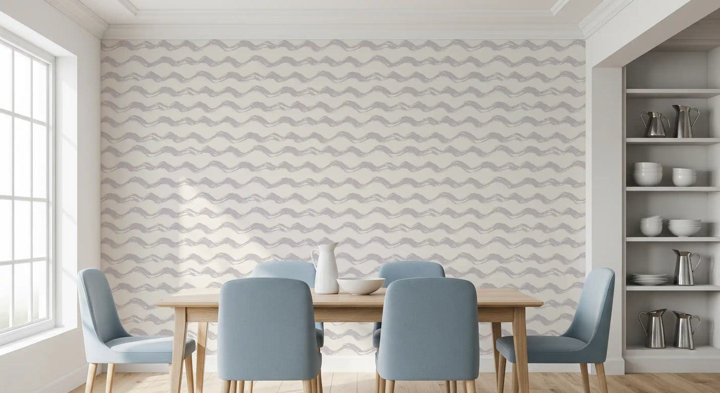 Soft Watercolor Wave Strokes Wallpaper⁠