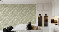 Serene Tropical Foliage Repeat Wallpaper⁠