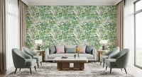 Verdant Woodland Foliage and Berries Wallpaper⁠