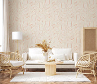 Soft Blush Swirls Wallpaper⁠