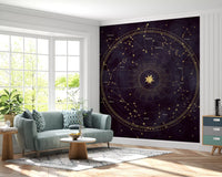 Eggplant Astro Wheel Wall Mural