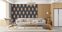 Winter Heritage - Argyle Harlequin Classic Diamond - Crisp Cool Tone Wallpaper⁠