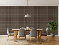 Winter Heritage - Tartan Checkerboard Plaid Block - Soft Taupe Blend Wallpaper⁠