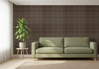 Winter Heritage - Tartan Checkerboard Plaid Block - Soft Taupe Blend Wallpaper⁠
