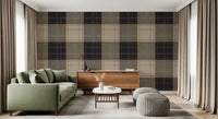 Winter Heritage - Tartan Checkerboard Plaid Block - Bold High Contrast Wallpaper⁠