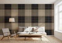 Winter Heritage - Tartan Checkerboard Plaid Block - Bold High Contrast Wallpaper⁠