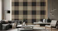 Winter Heritage - Tartan Checkerboard Plaid Block - Bold High Contrast Wallpaper⁠