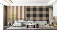 Winter Heritage - Tartan Checkerboard Plaid Block - Bold High Contrast Wallpaper⁠