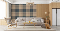 Winter Heritage - Tartan Checkerboard Plaid Block - Crisp Indigo Tint Wallpaper⁠