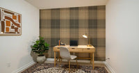 Winter Heritage - Tartan Checkerboard Plaid Block - Warm Earth Shade Wallpaper⁠