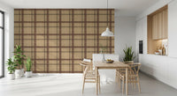 Winter Heritage - Windowpane Tartan Plaid Check - Warm Earth Shade Wallpaper⁠