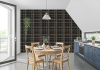 Winter Heritage - Windowpane Tartan Plaid Check - Bold High Contrast Wallpaper⁠