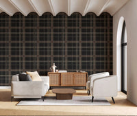 Winter Heritage - Windowpane Tartan Plaid Check - Bold High Contrast Wallpaper⁠