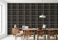 Winter Heritage - Windowpane Tartan Plaid Check - Bold High Contrast Wallpaper⁠