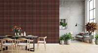 Winter Heritage - Windowpane Tartan Plaid Check - Dark Moody Tone Wallpaper⁠