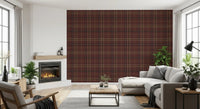 Winter Heritage - Windowpane Tartan Plaid Check - Dark Moody Tone Wallpaper⁠