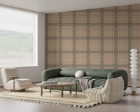 Winter Heritage - Windowpane Tartan Plaid Check - Crisp Indigo Tint Wallpaper⁠