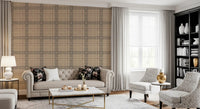 Winter Heritage - Windowpane Tartan Plaid Check - Crisp Indigo Tint Wallpaper⁠