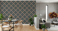Winter Heritage - Tartan Trellis Plaid Grid - Crisp Cool Tone Wallpaper⁠