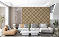 Winter Heritage - Tartan Trellis Plaid Grid - Rich Warm Tones Wallpaper⁠
