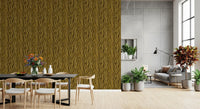 Ochre Abstract Wood Grain Waves Wallpaper⁠