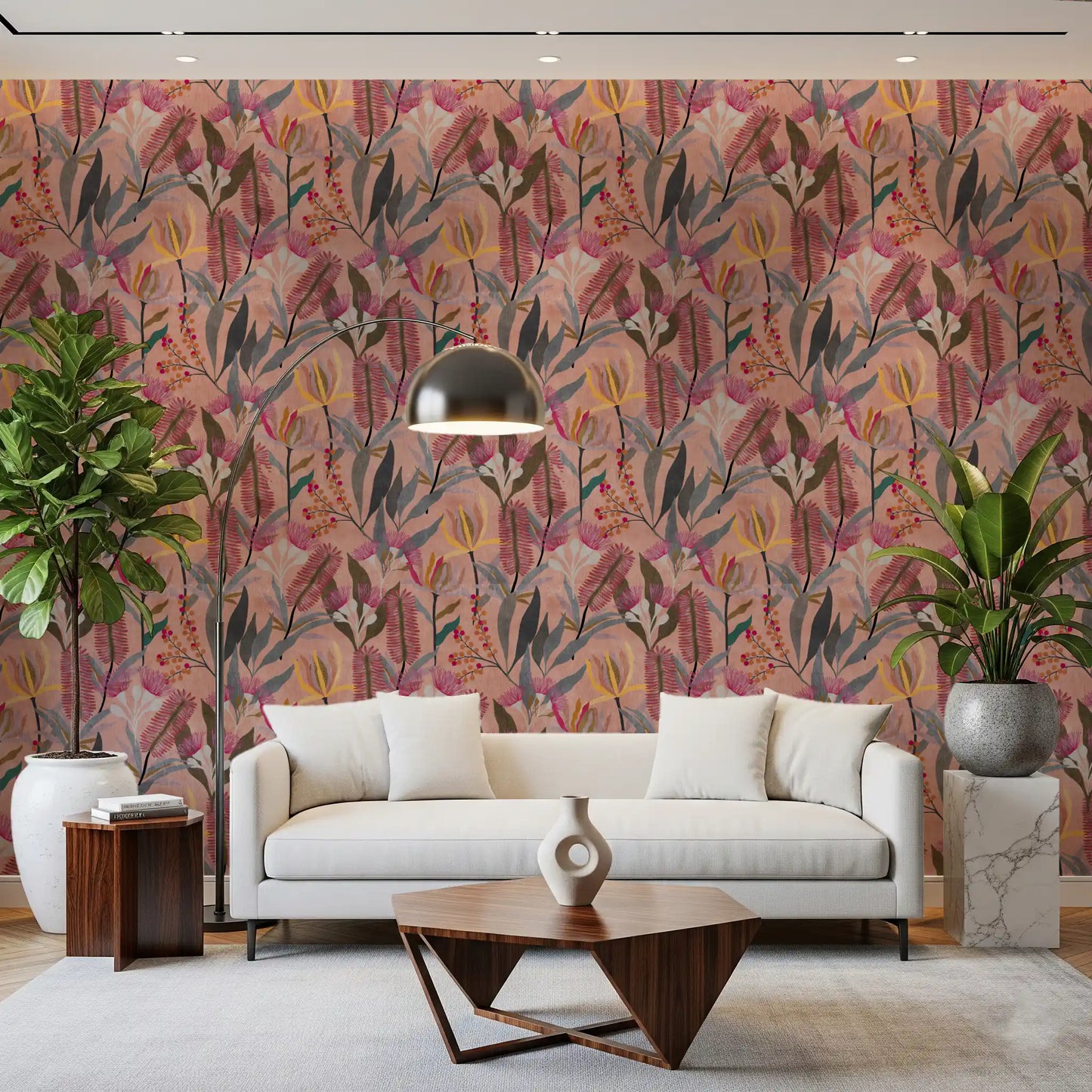 Australian Native Bloom Botanical Wallpaper⁠