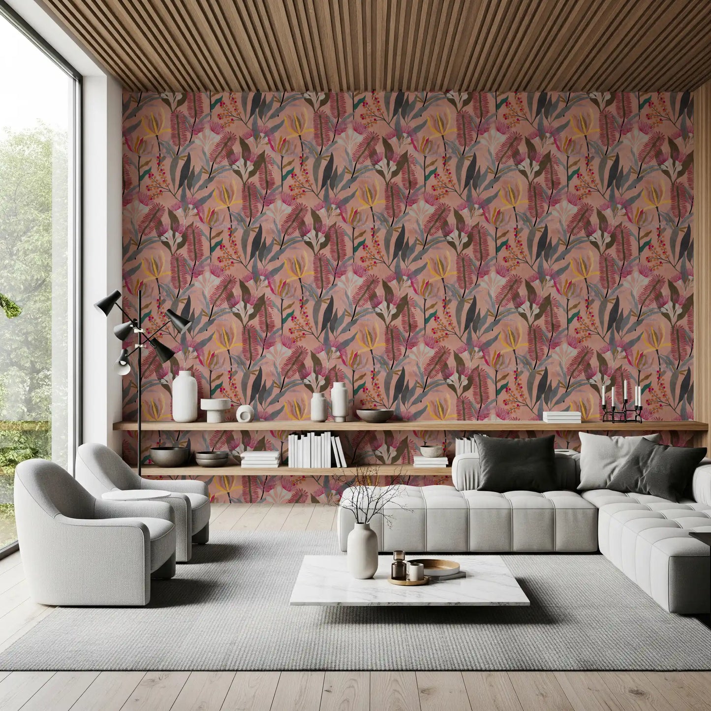 Australian Native Bloom Botanical Wallpaper⁠