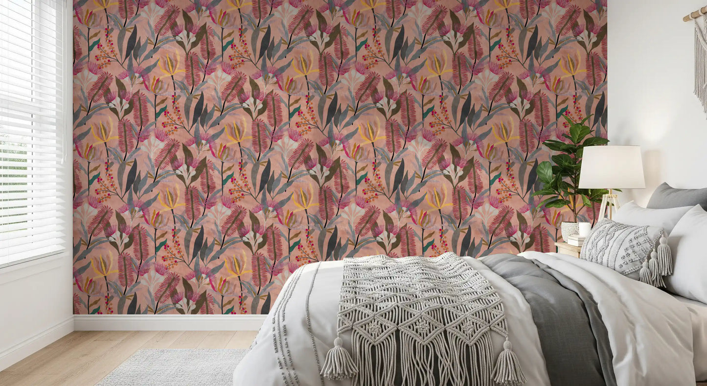 Australian Native Bloom Botanical Wallpaper⁠