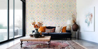 Pastel Mediterranean Garden Tile Wallpaper⁠