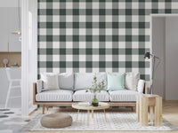 Soft Slate Checkered Grid Wallpaper⁠