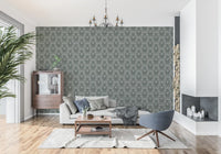 Sage Green Organic Arch Pattern Wallpaper⁠