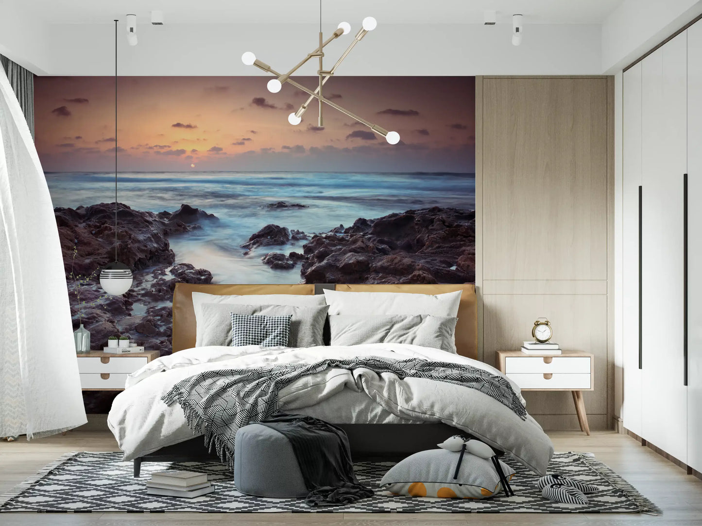 Rugged Shoreline at Dusk Wall Mural