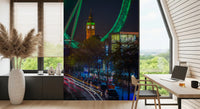 Neon Urban Traffic Nightscape Wall Mural