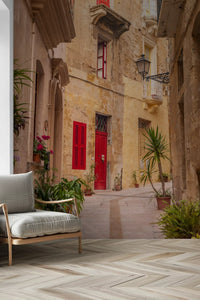 Rustic European Stone Streetscape Wall Mural