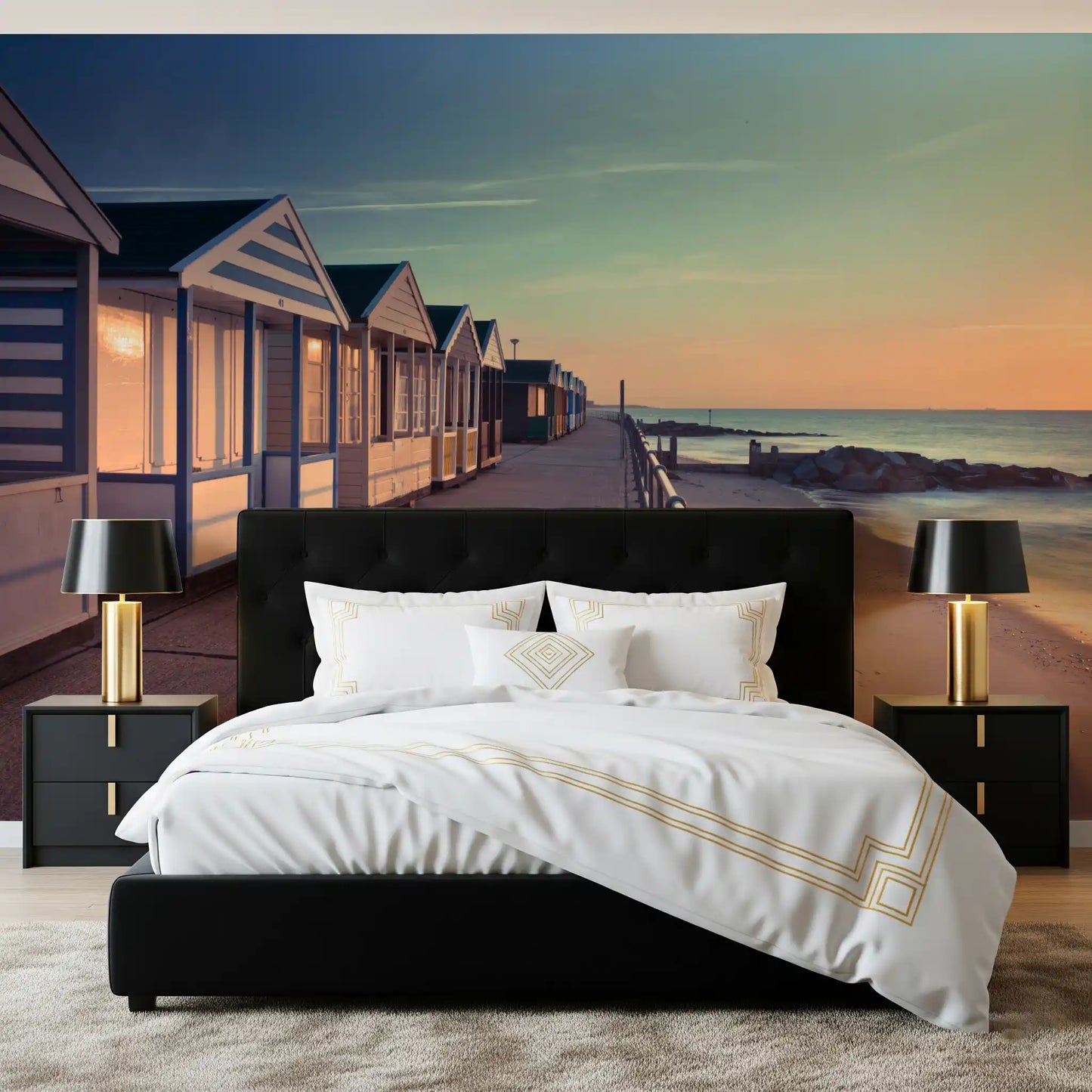 Sunrise Promenade View Wall Mural