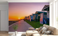 Golden Hour Promenade Wall Mural