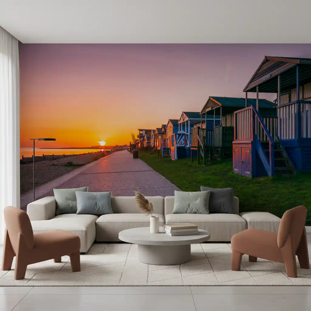 Golden Hour Promenade Wall Mural
