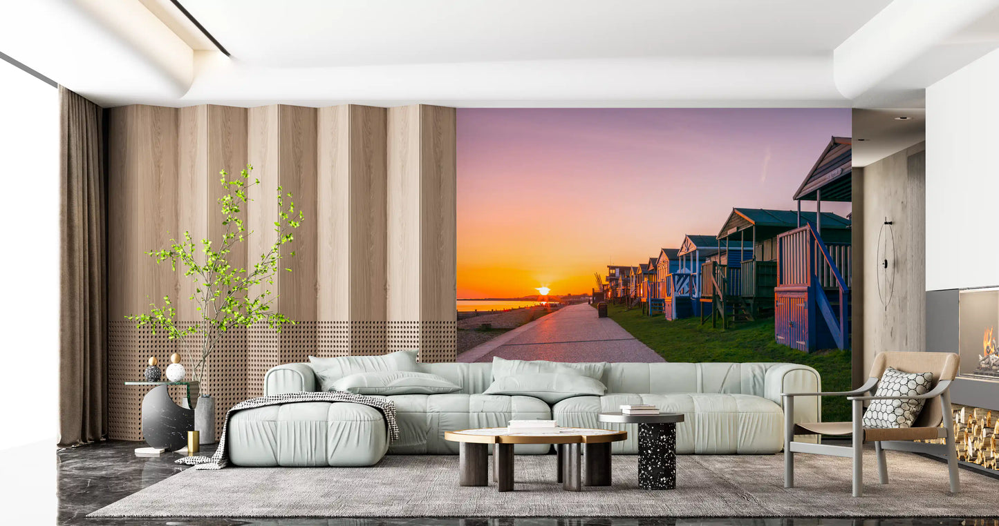 Golden Hour Promenade Wall Mural