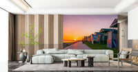 Golden Hour Promenade Wall Mural