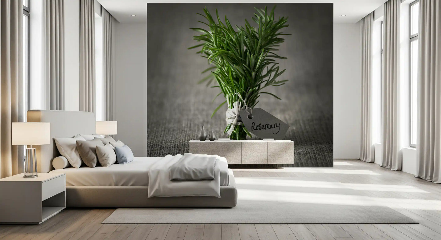 Rustic Herb Bundle Still Life Wall Mural