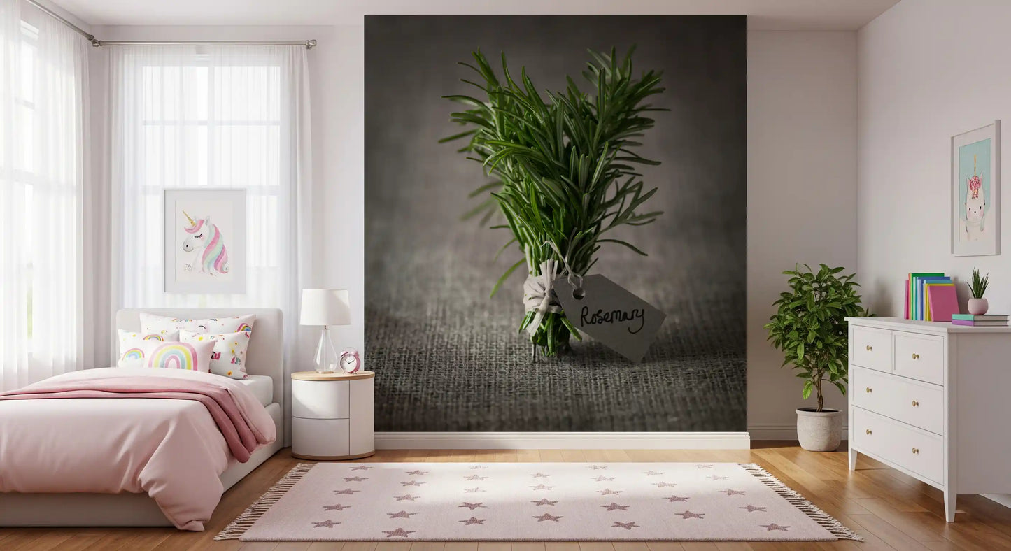 Rustic Herb Bundle Still Life Wall Mural